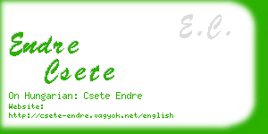 endre csete business card